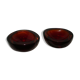 Paire de coupelles Seguso Murano rouge selenium XX°
