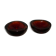 Paire de coupelles Seguso Murano rouge selenium XX°