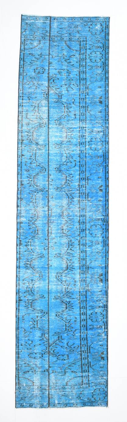 2x9 Vintage Light Blue Kitchen Runner Rug, 65x276Cm