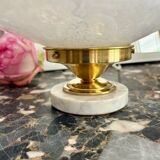 Art Deco saucer lamp in Clichy glass