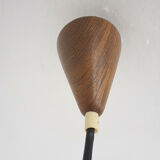 Sandinavian modern copper and wood pendant light, 1960's