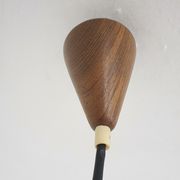 Sandinavian modern copper and wood pendant light, 1960's