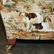 Pair of Howard Custom Love Seat Armchairs in Mulberry Silk Velvet