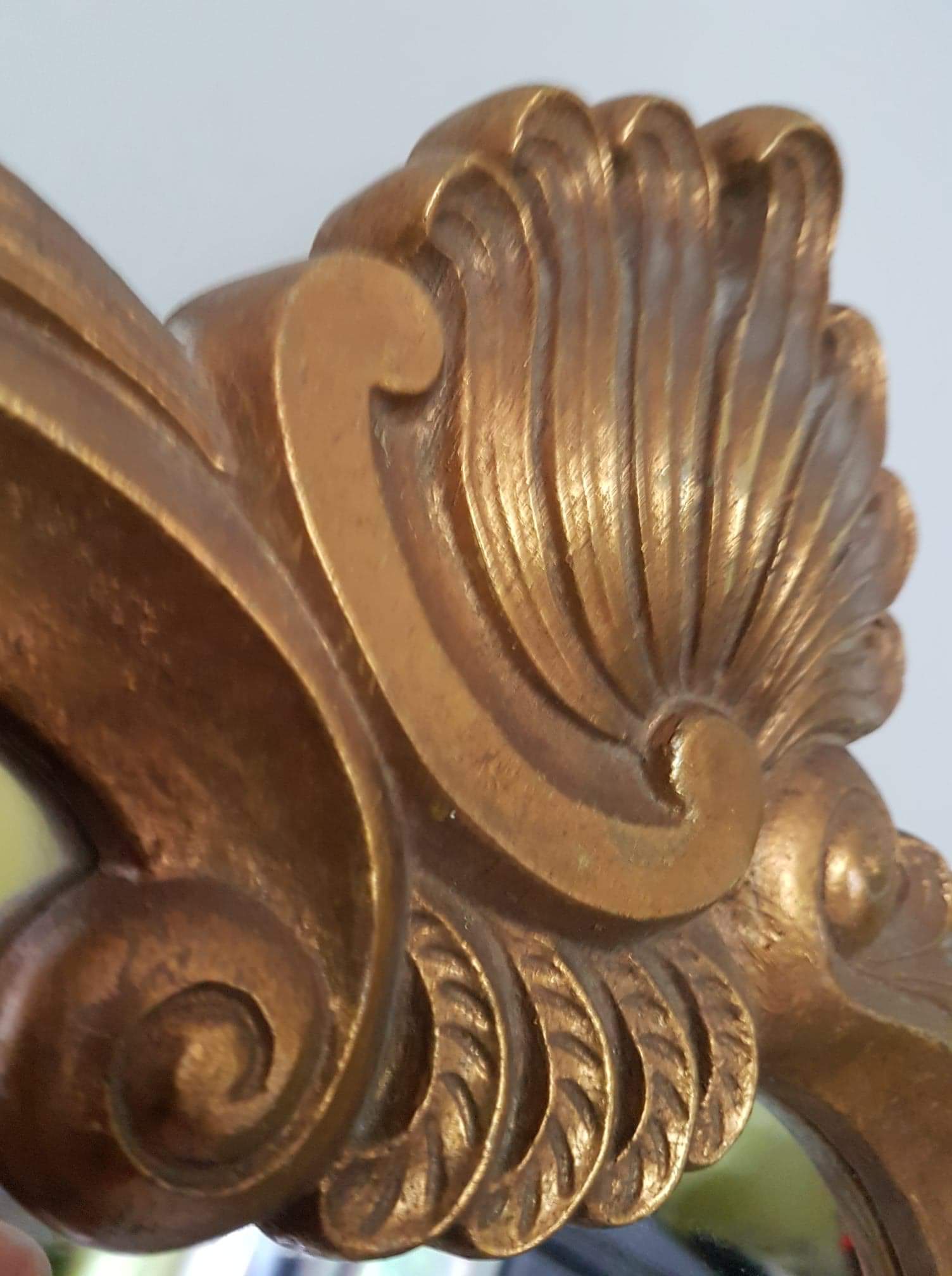 mirror signed ARNOVA gilt wood Baroque style 64x44cm