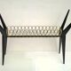 Console Italian mahogany & glass 1950 s