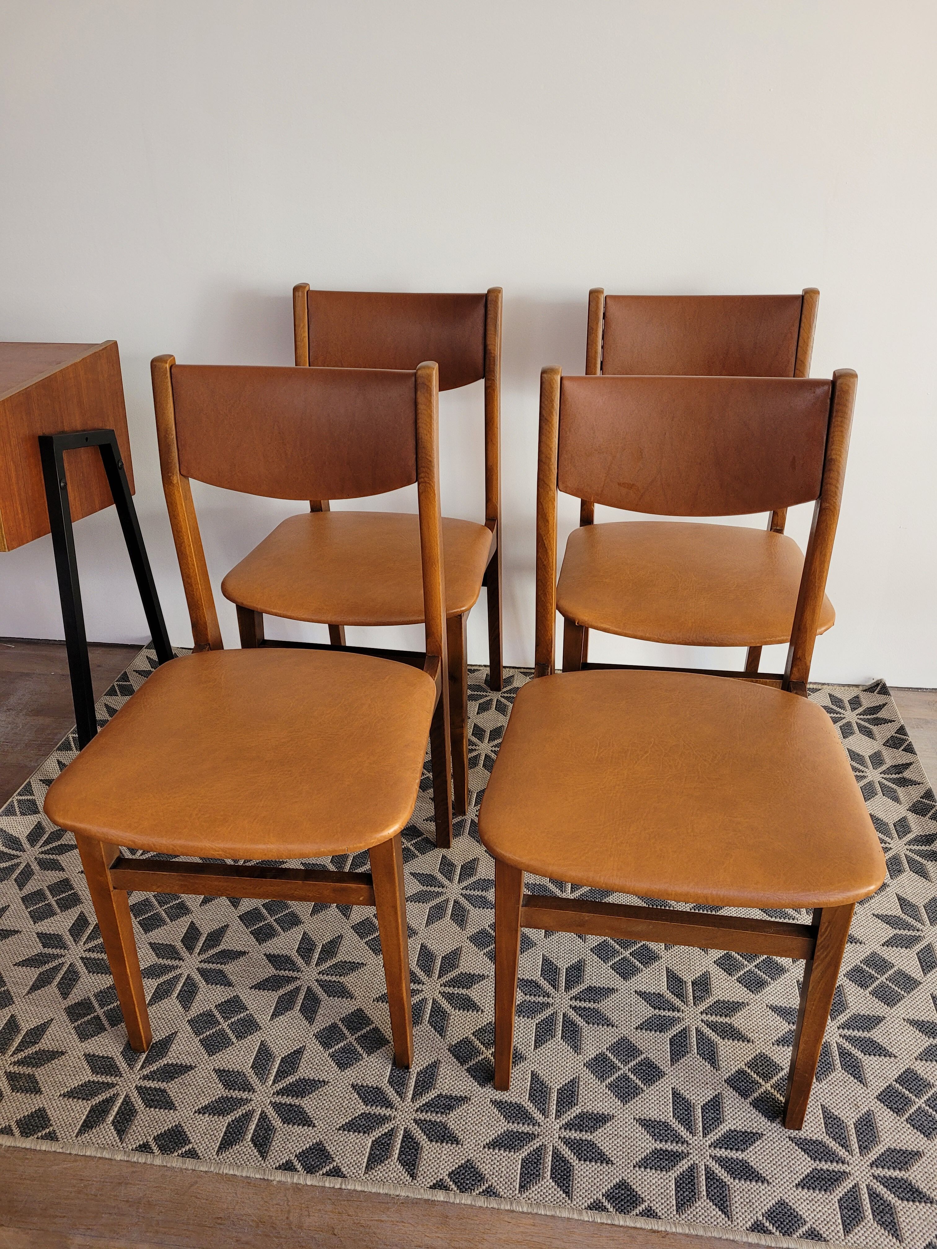 Four vintage chairs