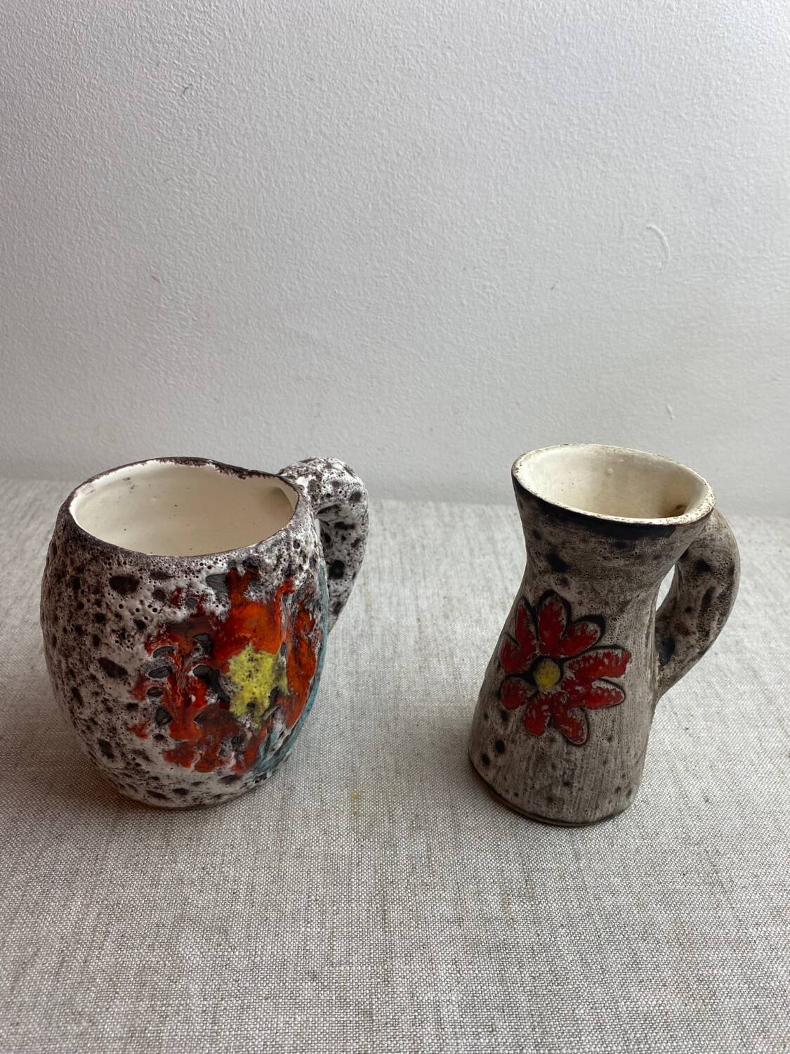 La Roue Vallauris ceramic mug and pitcher