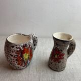 La Roue Vallauris ceramic mug and pitcher
