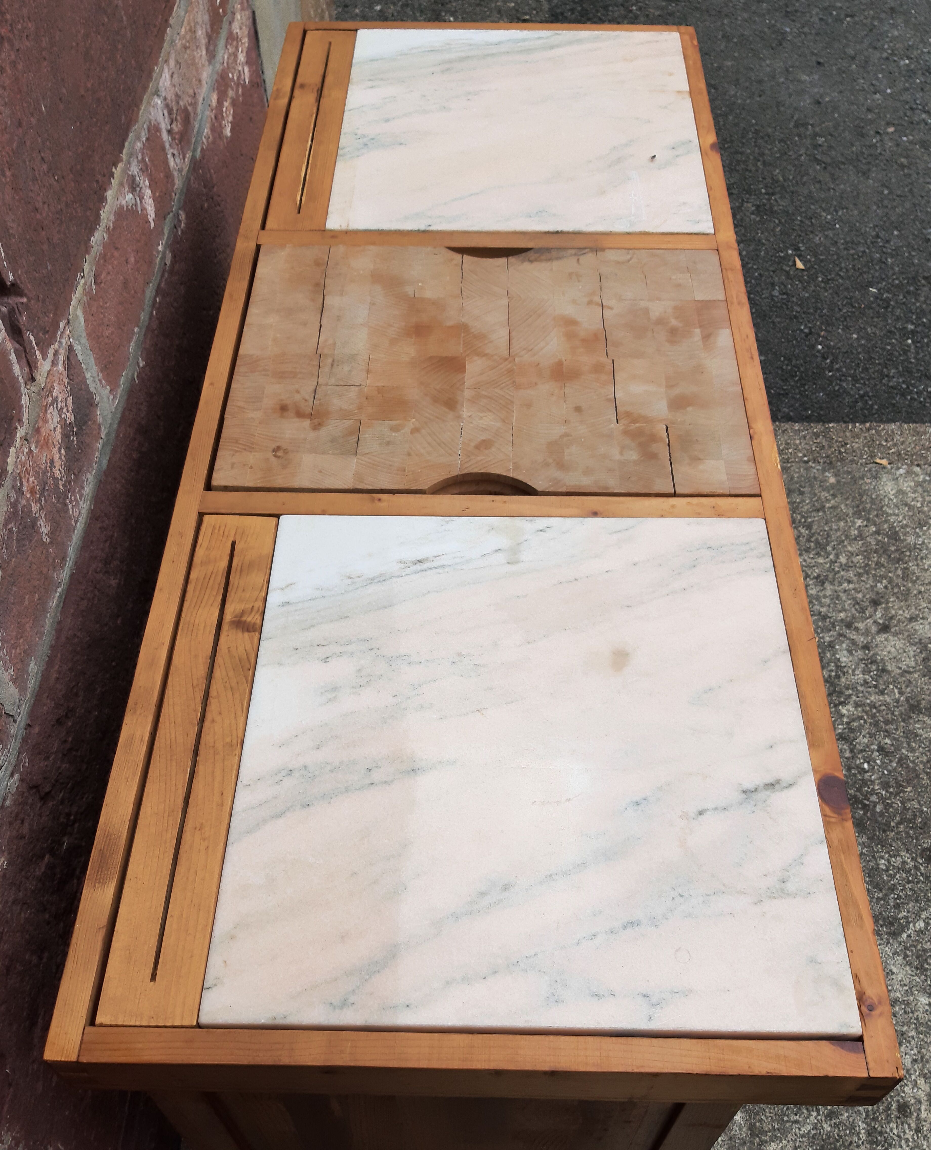 Buffet de cuisine - Billot - Table de boucher