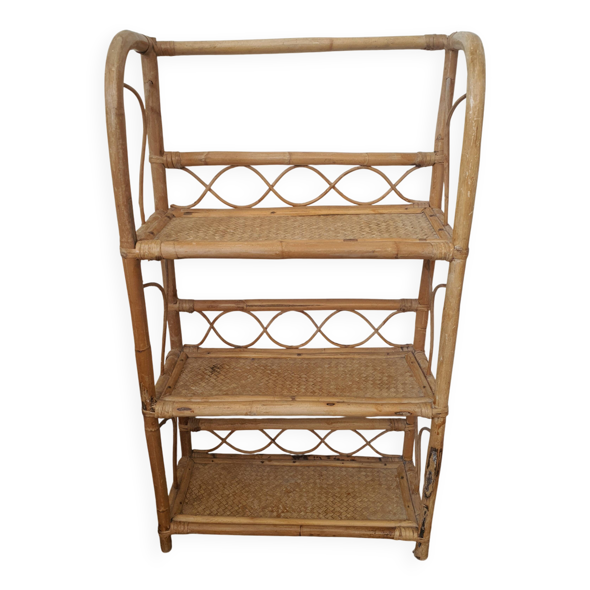 Rattan shelf