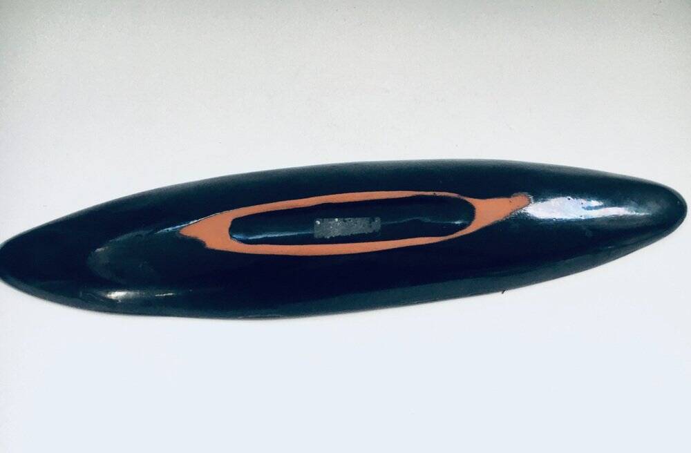 Abstract Art Ceramic Surfboard Bowl Dish from Perignem Studio, Belgium, 1960s
