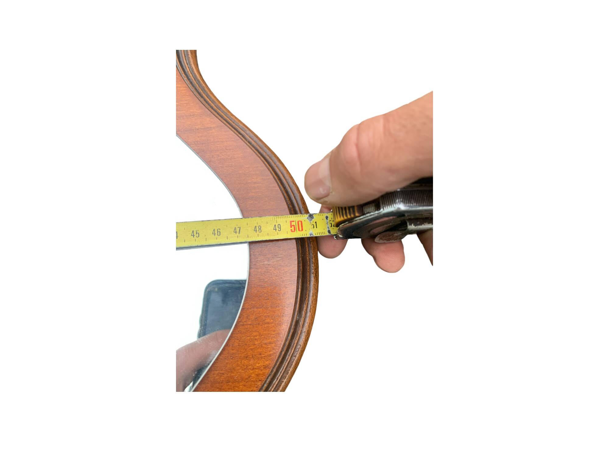 Beautiful wooden mirror with original shape