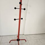 Black and red floor coat rack Italy 1980s Italian design style space age modernist