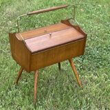 blonde natural wood worker, vintage design 1960