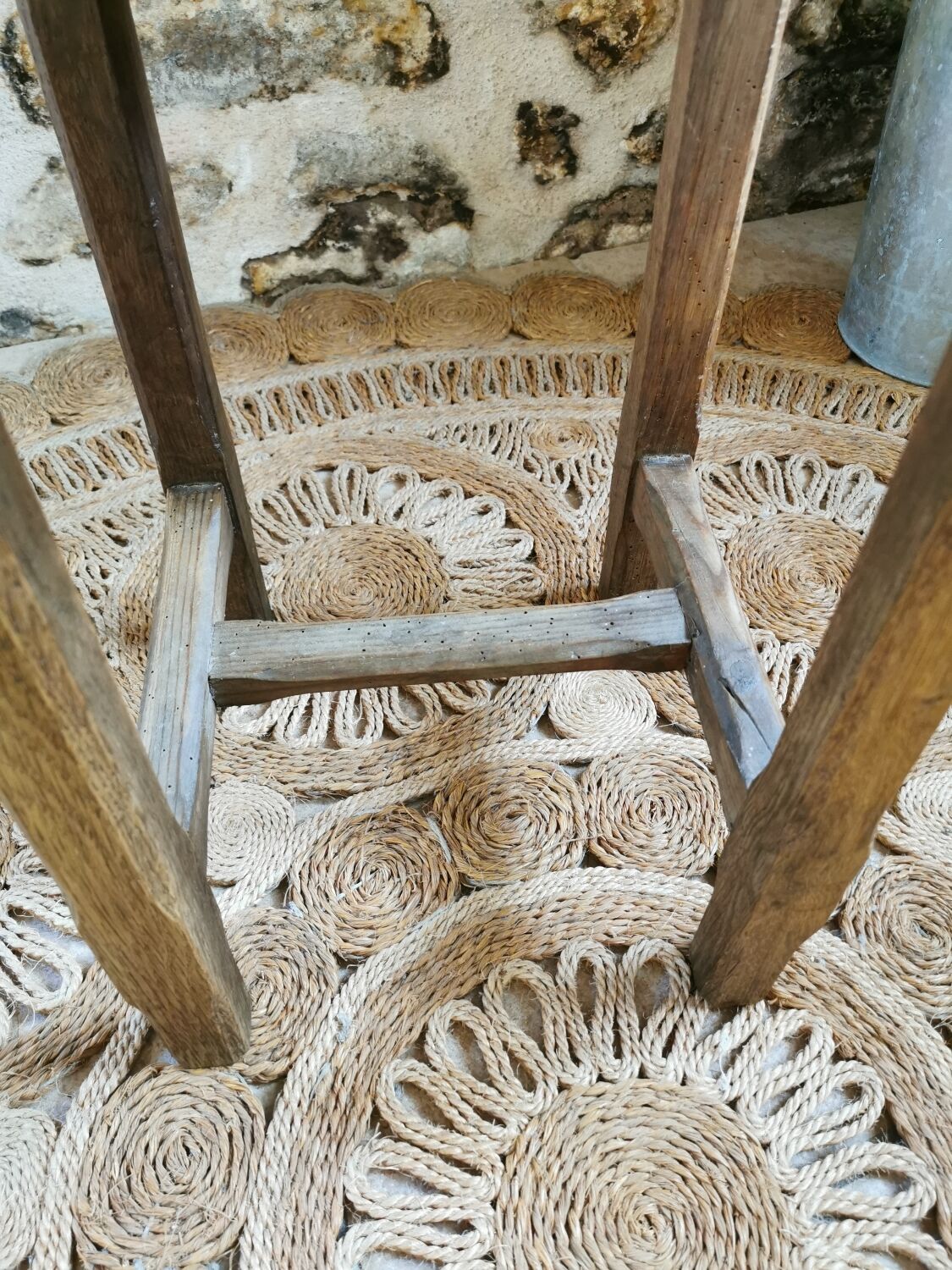 Wooden workshop stool