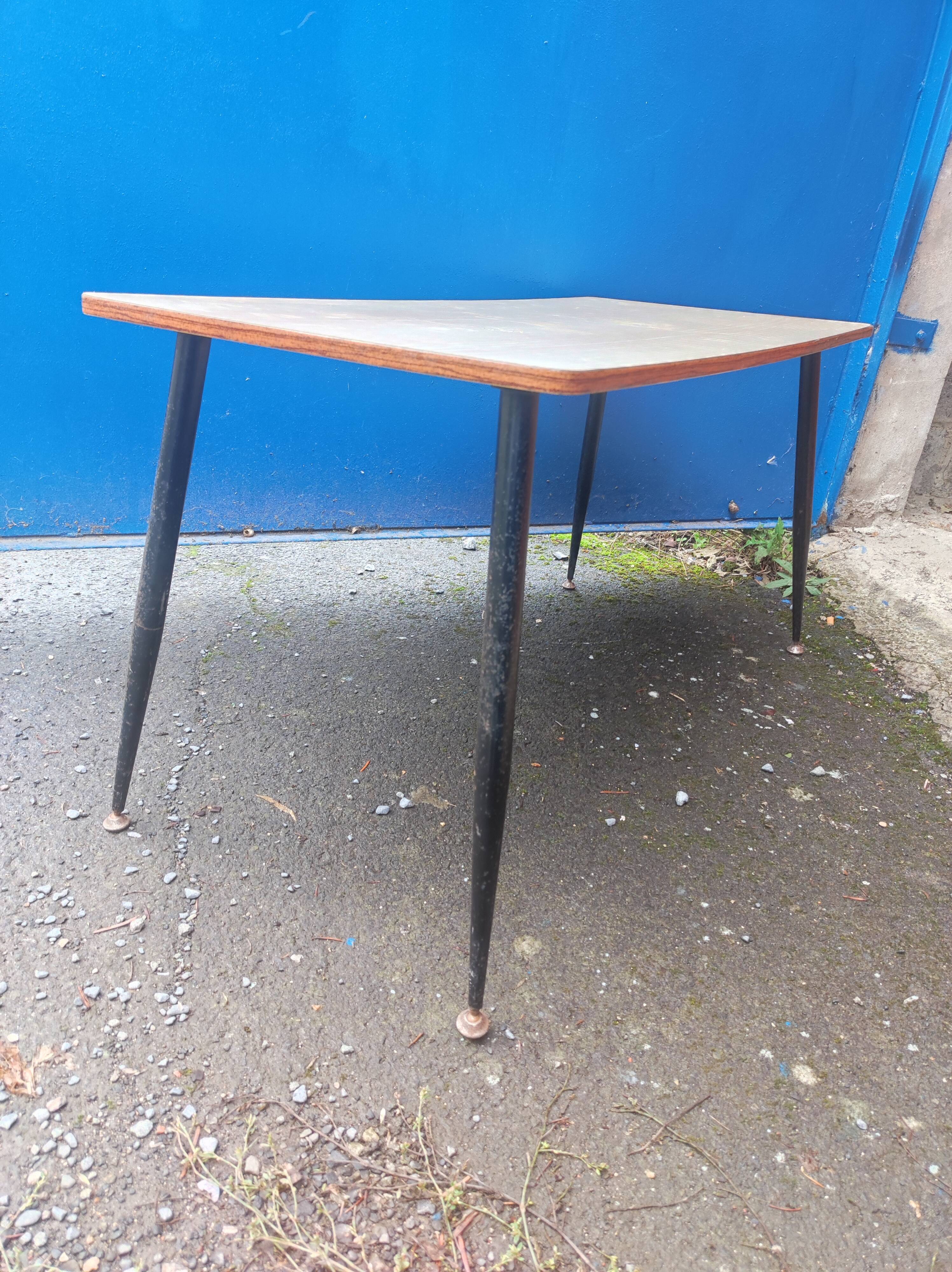 Coffee table tray formica legs compass modernist steel