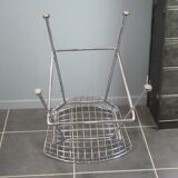 Bar stool Harry Bertoia Knoll chrome red cake