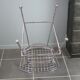 Tabouret de bar Harry Bertoia Knoll chromé galette rouge