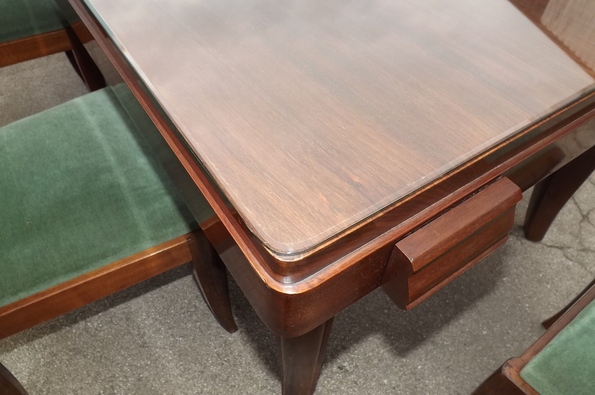 Gaston Poisson modernist mahogany table, art deco 1940