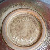 Théière de potier en grès émaillé vintage