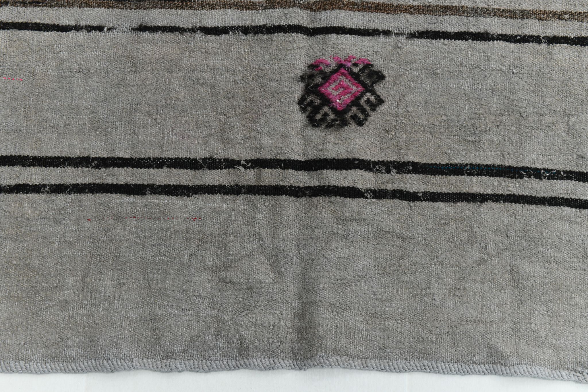 6x12 Gray & Black Modern Hemp Rug, 184x379Cm