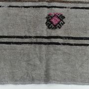 6x12 Gray & Black Modern Hemp Rug, 184x379Cm