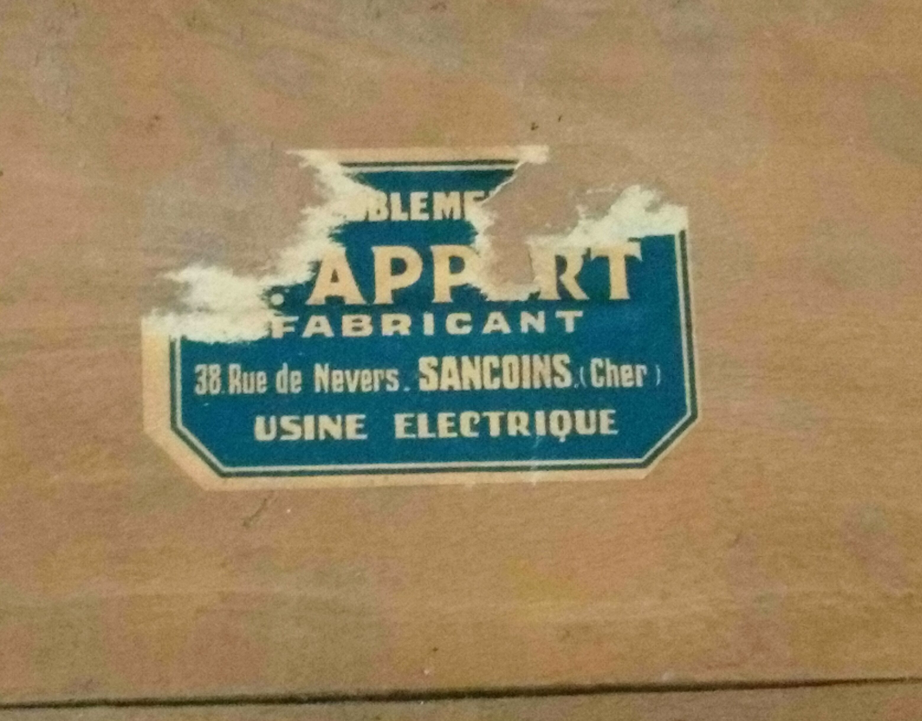 Art Deco side table wooden top