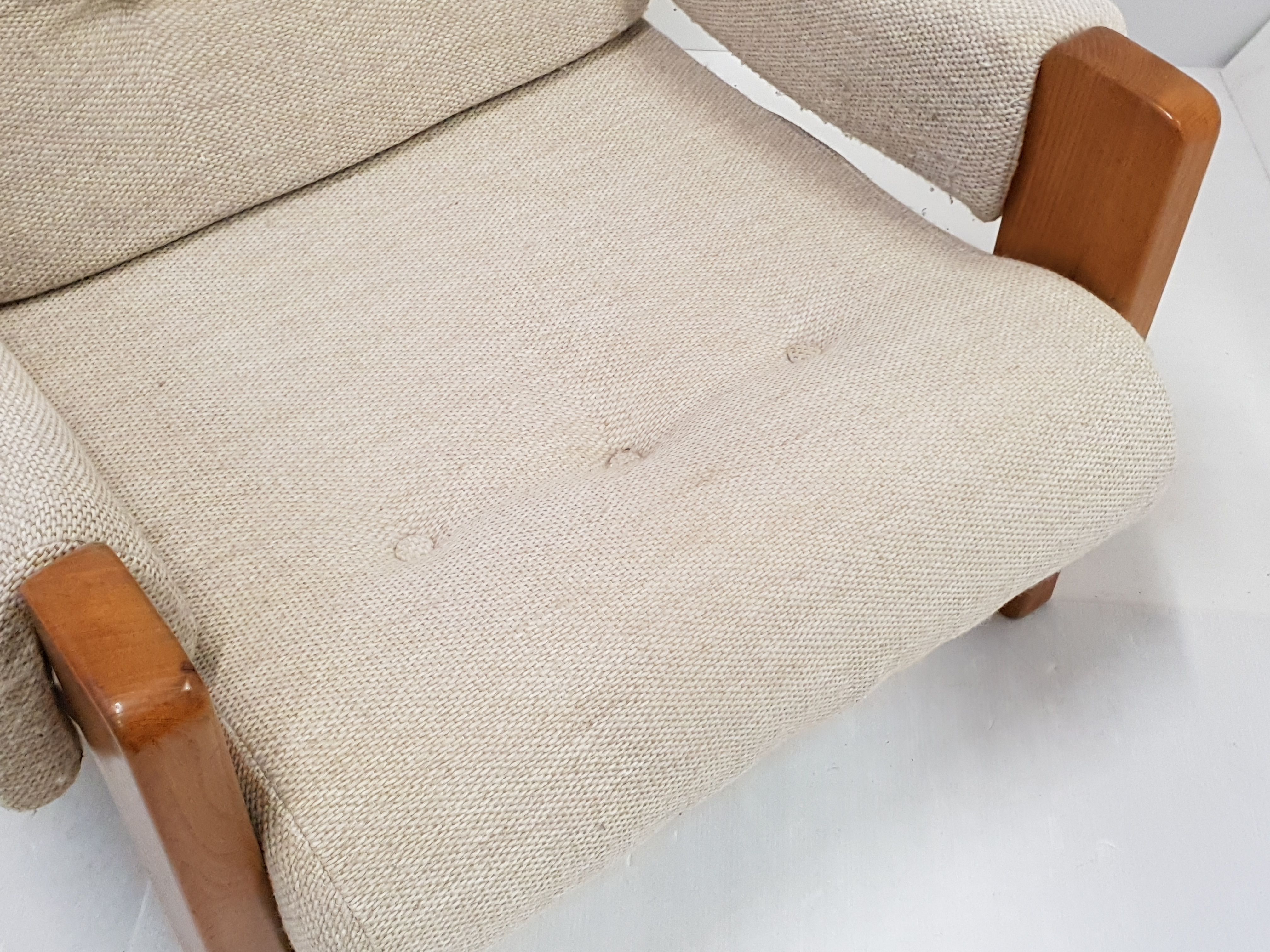 Wool and pine chair, 1960