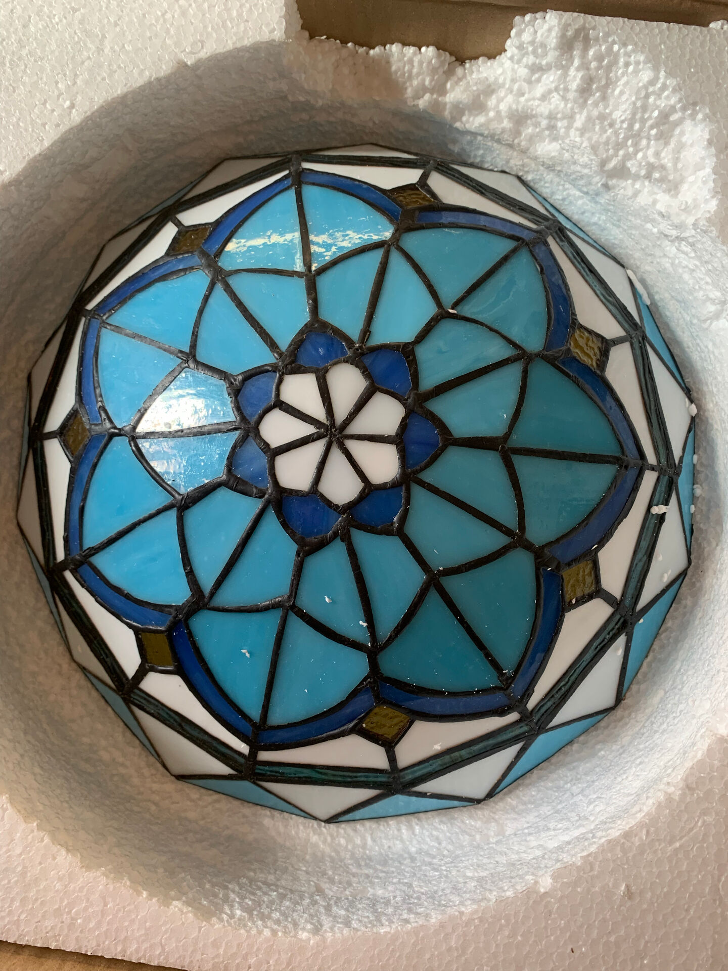 Tiffany stained glass ceiling light