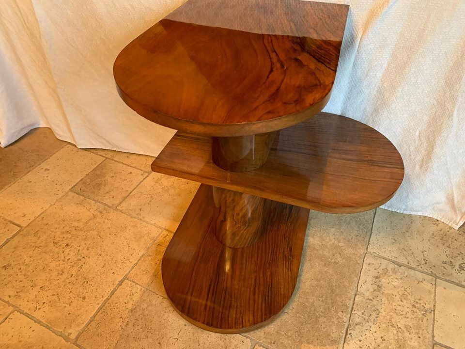 Gueridon art deco in maccassar acajoux