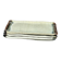 Trio of small rectangular serving dishes white and black Indonesian ceramic 21x16