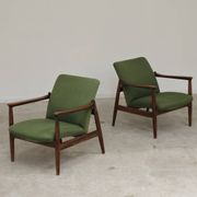 Paire de fauteuils vert GMF 64 par
Edmund Homa, Pologne 1960