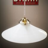 Old pendant lamp in white opaline art deco 1930 ø 24.5 cm