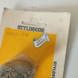 Antique furniture knob, old silver, Louis XV style