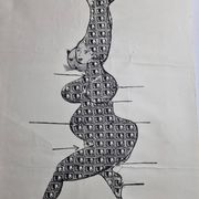 Exhibition poster after Louise Bourgeois, prints, drawings Center Georges Pompidou, 1995