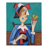 Roland Chanco (1924-2017), friend of Picasso - Oil on canvas, Funny bird