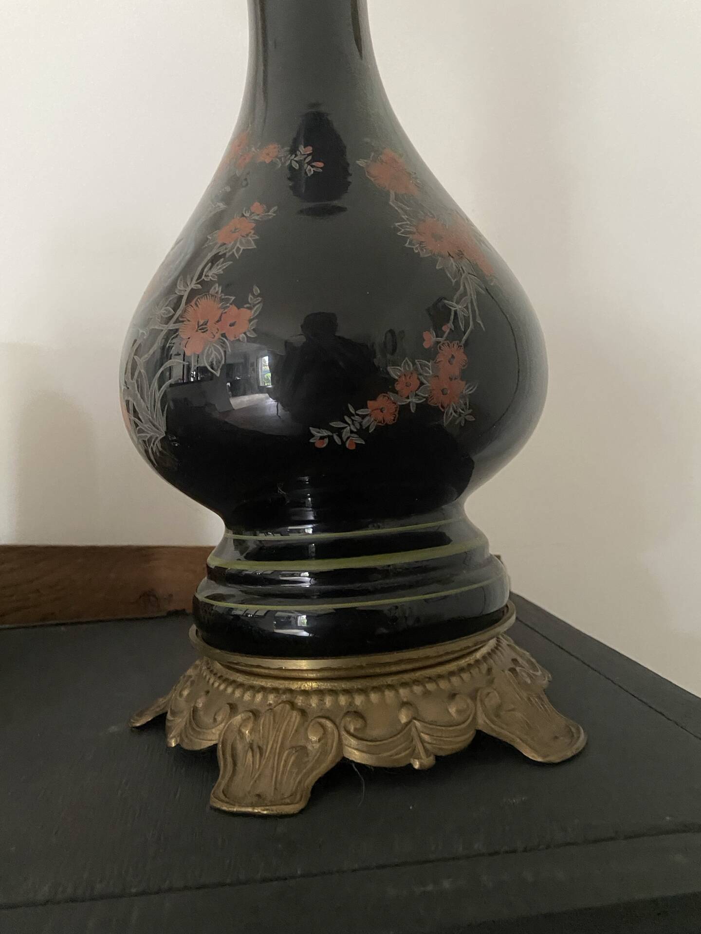 Large ceramic lamp from the Napoleon III period.