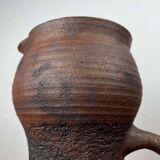 Carafe Vase de Pottery de Studio Allemand Brutaliste Mid-Century Modern par Gerhard Liebenthron, 1974