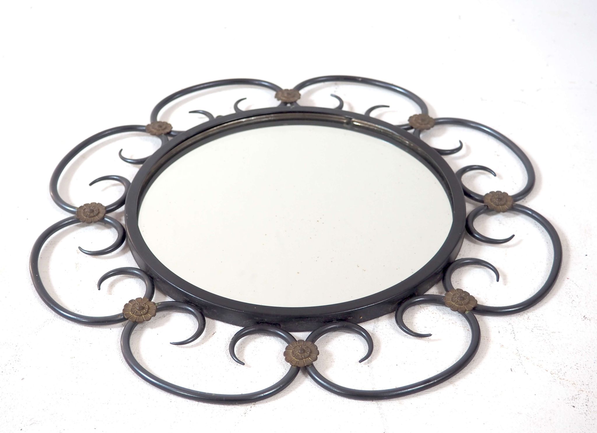 Miroir marguerite métal 39x39cm