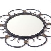 Miroir marguerite métal 39x39cm