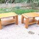 Brutalist bedside tables in elm