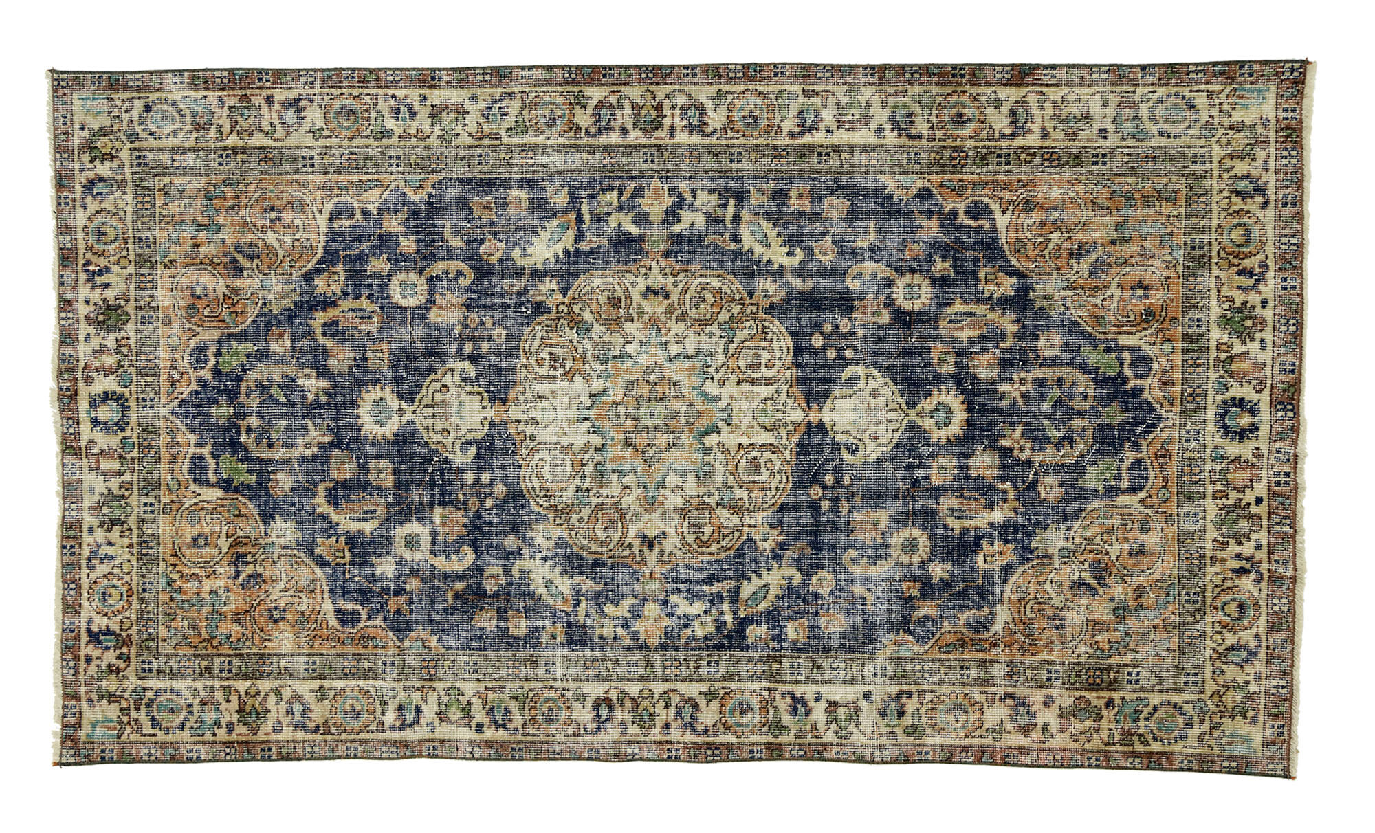Anatolian handmade vintage rug 203 cm x 93 cm