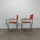 Pair of Lafuma chrome "director" folding chairs