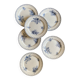 Set of 6 old dessert plates - Flore de Sarreguemines