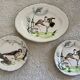 Service de table assiettes et plats Gien modèle grands oiseaux