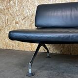 1990s Area Lounge Sofa Leather Sofa by Antonio Citterio for Vitra Chrom Design