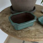 Light green ceramic flower pot