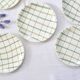 Set of 6 flat plates Salins, Yves pattern, vintage French