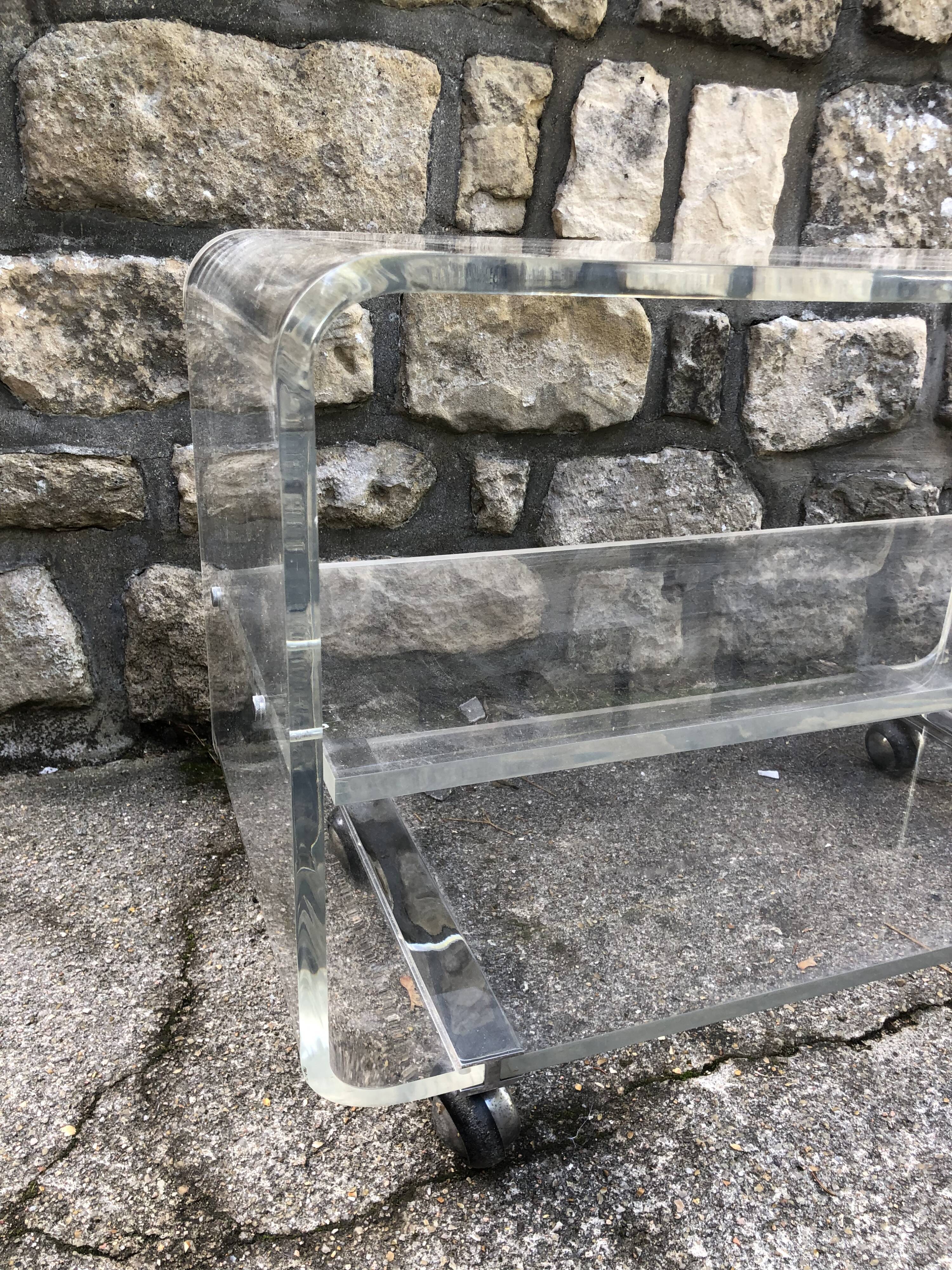 Plexiglass coffee table 1970