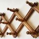 Wall coat rack "accordion" in solid wood